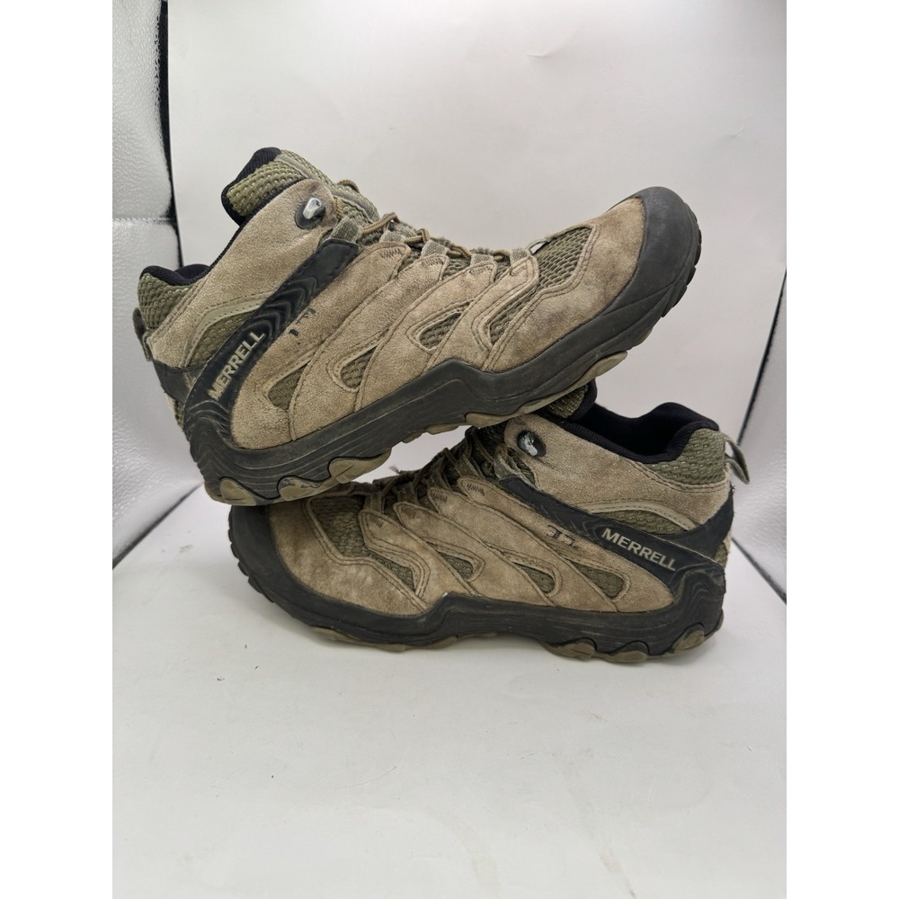 Merrell Chameleon 7 Limit Mens Dusty Olive Mid Hiking Boots J12761 Size 7